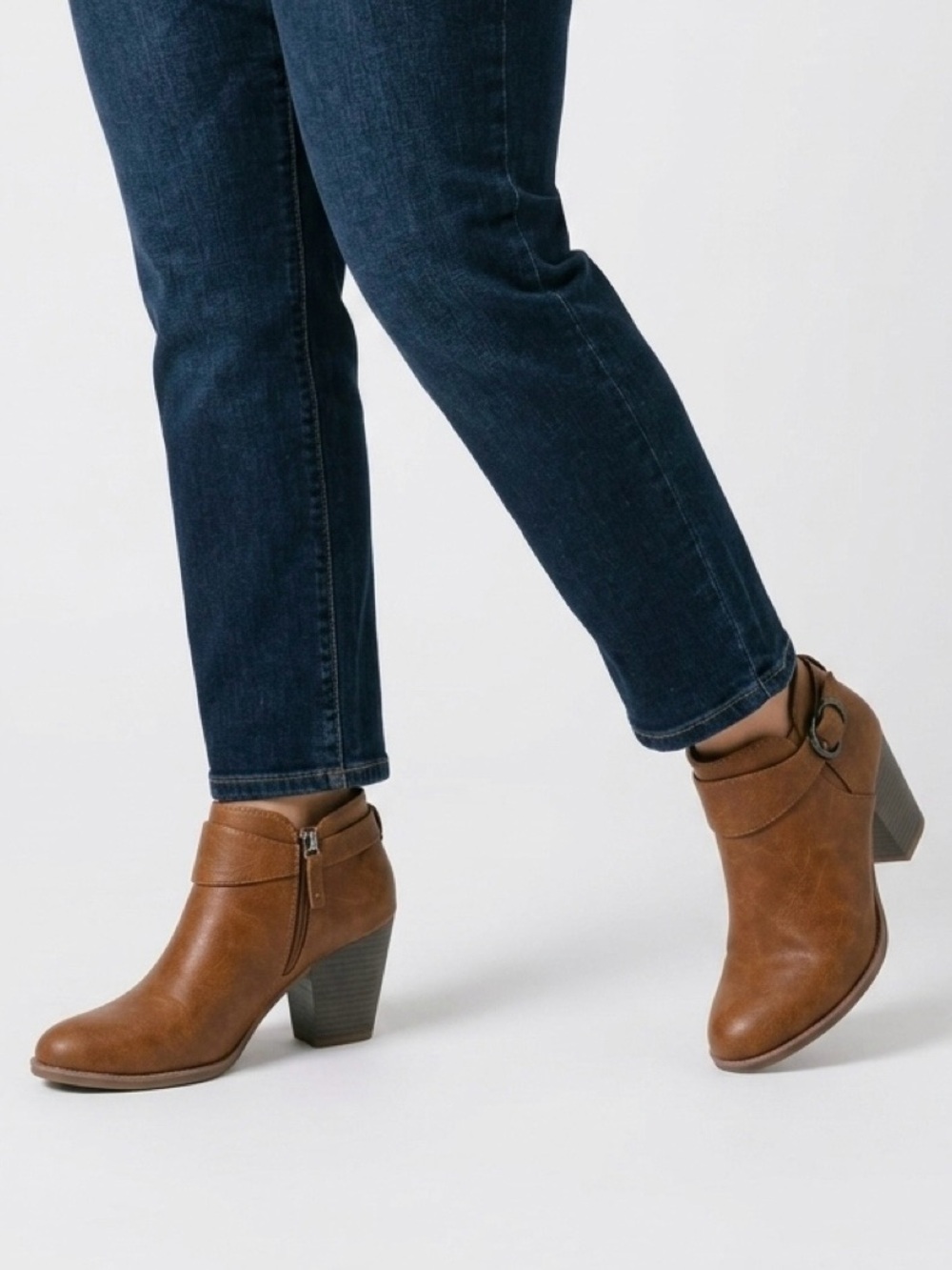 Dr. Scholl's Kickback Cognac Brown Ankle Booties